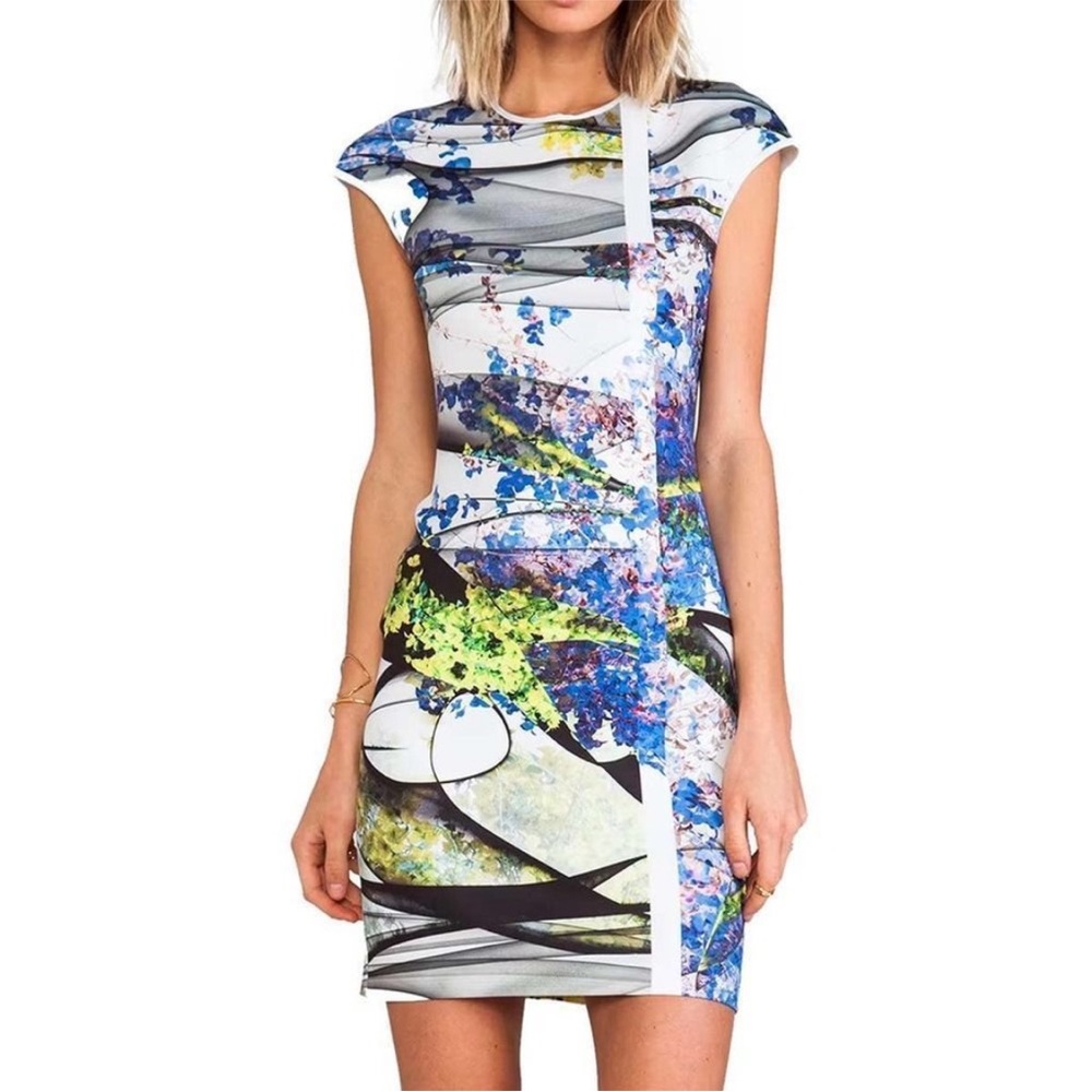 Clover Canyon Space Garden Neoprene Scuba Dress Size XS